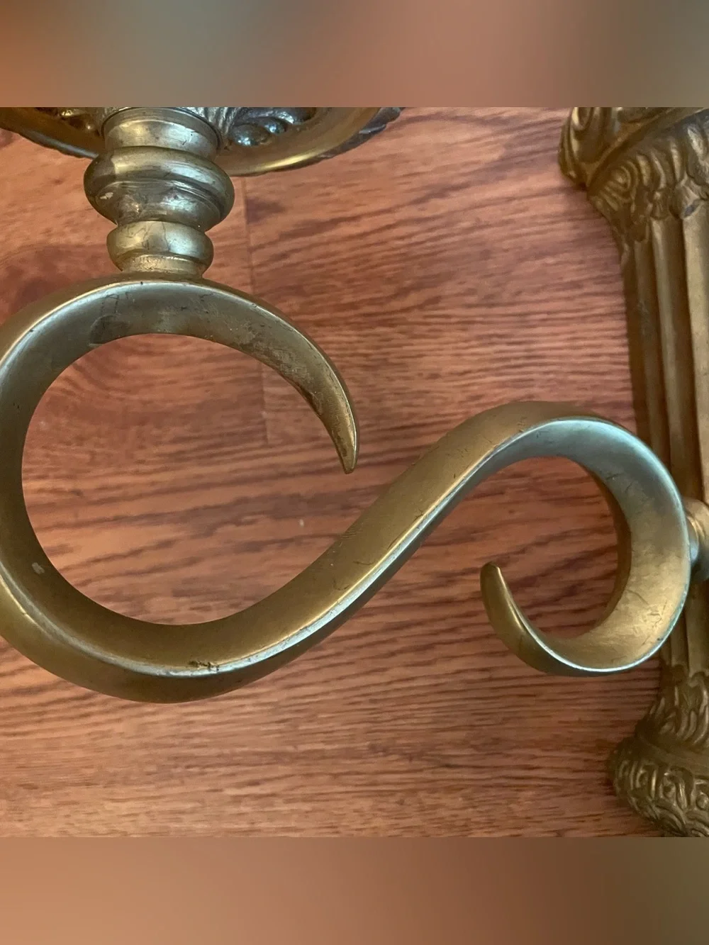 Antique E F Caldwell Large Bronze 2 Light Sconce Gilt Patina
